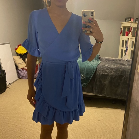 Bright Blue Gianni Bini Wrap Dress 